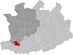 Location of Rumst in the province of Antwerp