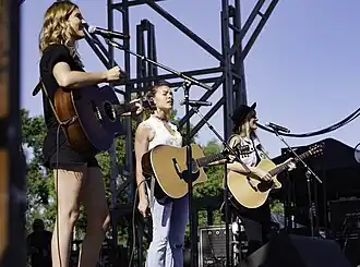 Runaway June performing at Jugfest in June 2017