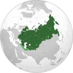 Territories under Russian control during the final years of WWI (including temporary occupations)