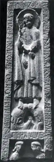Christ as judge, with two animals, north side
