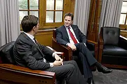 Prime Minister Mark Rutte and Deputy Prime Minister of the United Kingdom Nick Clegg in the Torentje on 15 November 2010.