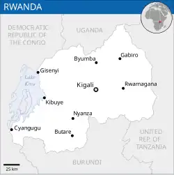 Location of Rwanda
