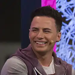 Ryan Dolan at a press conference four days before the Eurovision Song Contest 2013.