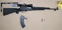 The SKS semi-automatic 7.62x39 caliber rifle used by Routh in the assassination attempt
