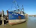 Fishing boat with the RX designation signifying Rye Harbour.