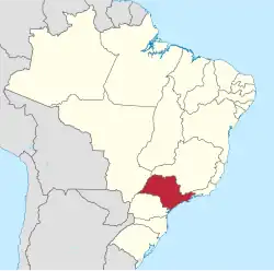 Location of São Paulo