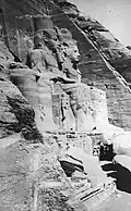 People standing at the entrance to the Great Temple, sometime before 1923