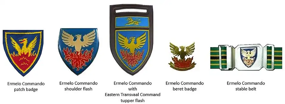 SADF era Ermelo Commando insignia