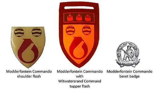SADF era Modderfontein Industrial Commando insignia