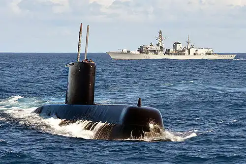 South Africa's Charlotte Maxeke with Britain's HMS Portland in 2014
