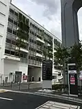 Electronic parking bay availability board at the entrance to the park and ride building