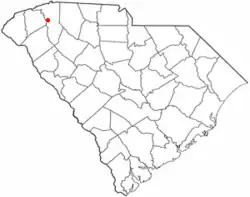 Location of Berea, South Carolina