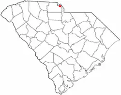 Location in South Carolina