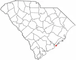 Location of Wild Dunes in South Carolina