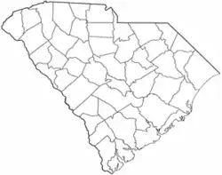 Location of Jamestown, South Carolina