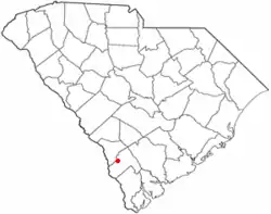 Location of Luray, South Carolina
