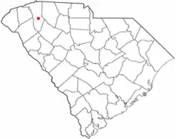 Location in South Carolina