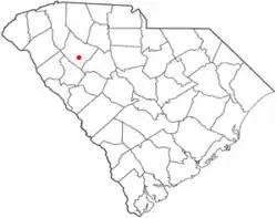 Location of Mountville, South Carolina