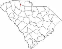 Location of Central Pacolet, South Carolina