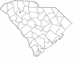 Location in South Carolina