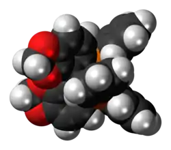 Space-filling model of the SEGPHOS molecule