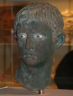 Roman bronze head of Augustus