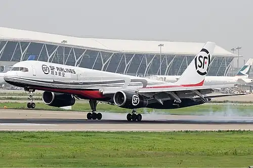 An SF Airlines cargo plane at Shanghai Pudong International Airport