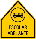E-1-4 School bus stop ahead