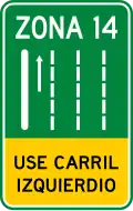 ID-3-31 To enter zone 14, Use left lane