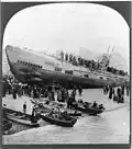SM U-118 crowded with tourists.