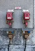 Image 8Emergency telephones, on the Paris-Bordeaux railway line, Saint-Saviol station, Vienne, France