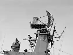 Close up of Northampton’s SPS-2 antenna c. 1954.