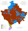 Ethnic structure of Kosovo and Metohija by settlements 1961.