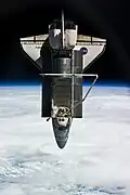 Discovery separates from the Space Station.