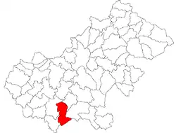 Location in Satu Mare County