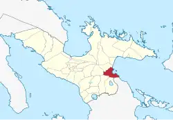 Map of Camarines Sur with Sagñay highlighted