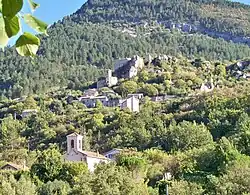 A view of the church and the old village