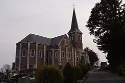 The church in Saint-Aubin-Routot