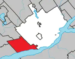 Location within Quebec TE.