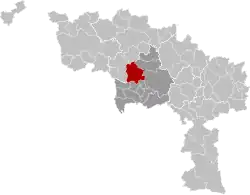 Location of Saint-Ghislain in Hainaut