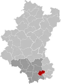 Location of Saint-Léger in Luxembourg province