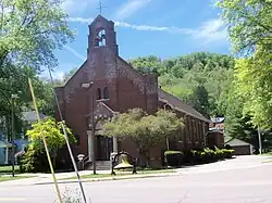 Saint Adalbert Roman Catholic Church on the corner of State Routes 150 and 152
