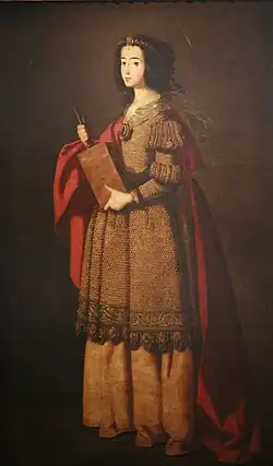 Saint Engracia, workshop of Francisco de Zurbarán, 1650