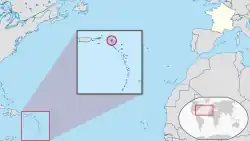 Location of Saint Martin in the Leeward Islands
