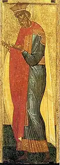 Icon of Saint Vladimir from a Deeis Tier from Novgorod (15th Century)