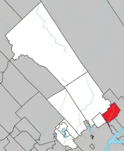 Location within La Jacques-Cartier RCM