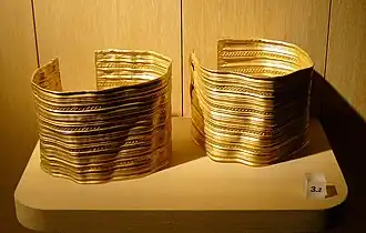 Gold bracelets from Sainte-Colombe-sur-Seine, France
