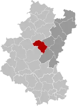 Location of Sainte-Ode in Luxembourg province