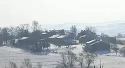 A general view of Saint-Germier in the snow