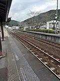 On the platform, looking towards Kochi.